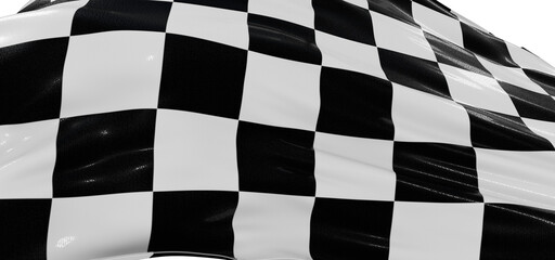 Obraz premium Black and white flag