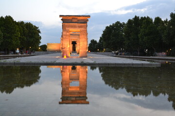 Madrid, Espagne, 17 juillet 2015 : Temple Debod, ancien temple nubien reconstruit au centre de à...
