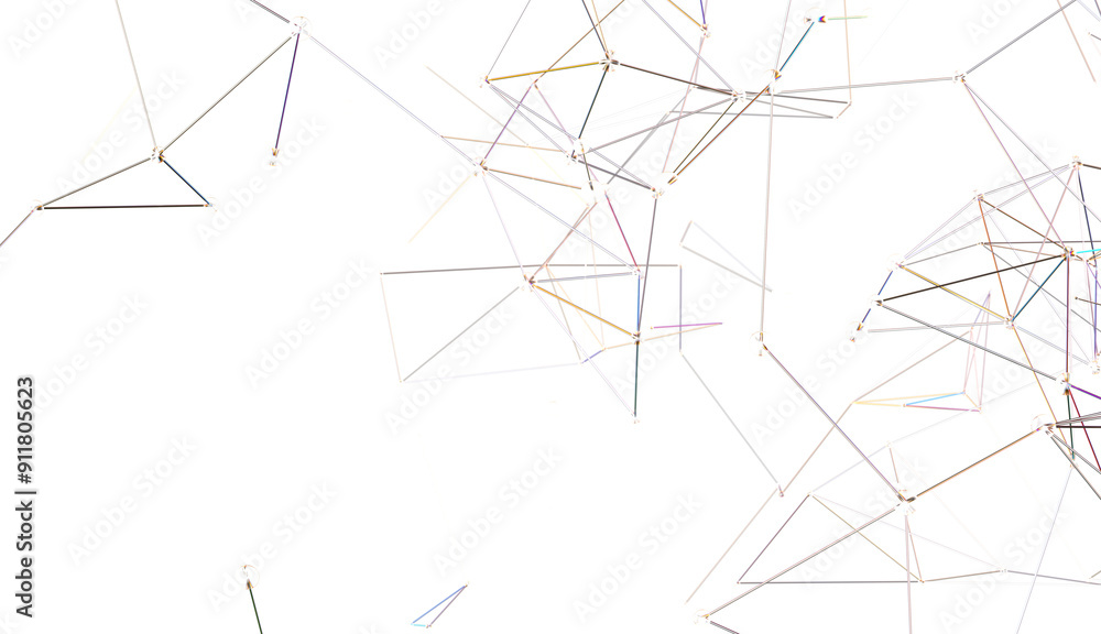 Aufkleber The structure of the network connection of points and lines. Data technology.