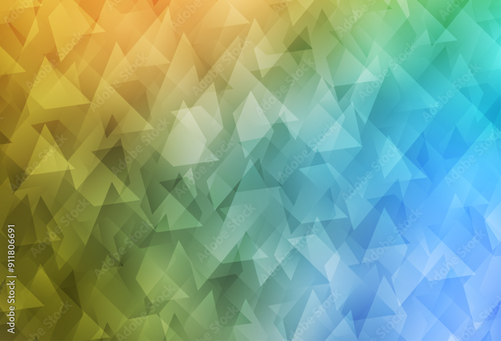 Aufkleber light blue, yellow vector texture in rectangular style.