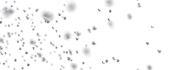 Multicolored paper confetti on transparent background. Realistic confetti flying. Colorful scattered items to holiday decorations.