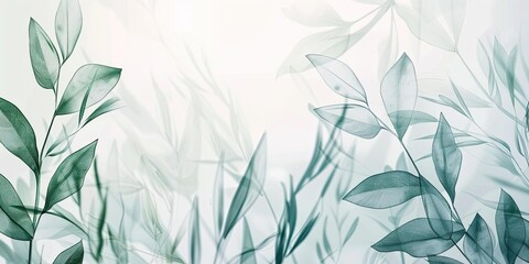 Green leaves with transparent veins.