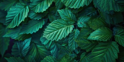 Green leaves in a leafy pattern.