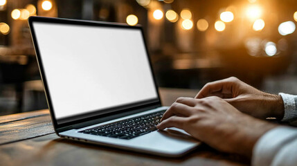 student types on a laptop while working remotely on an online training course. The setting reflects the modern era of digital education, highlighting flexibility and self-directed learning