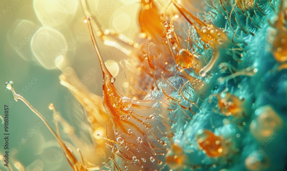 Poster abstract patterns of liquid and light. ai.