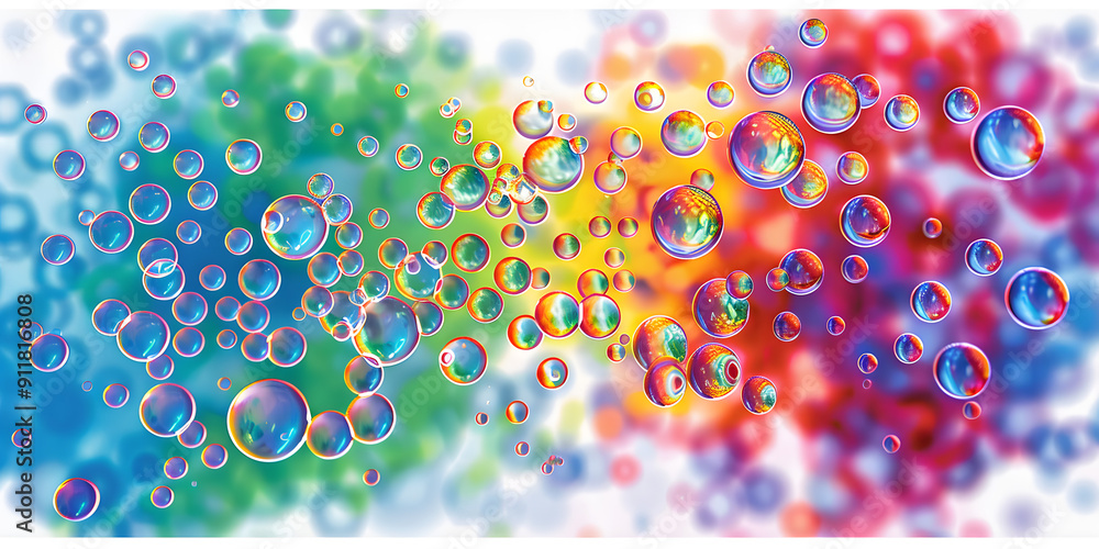 Poster colorful illustration of machine learning concepts: binary classification as circular divisions, reg