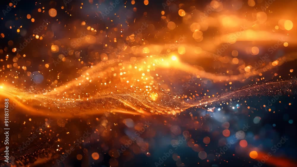 Aufkleber abstract digital background with glowing particles. futuristic wave