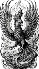 Fototapeta premium Black & Grey Tattoo Design 