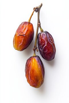 Mystic photo of Kholas Dates, isolated on white background