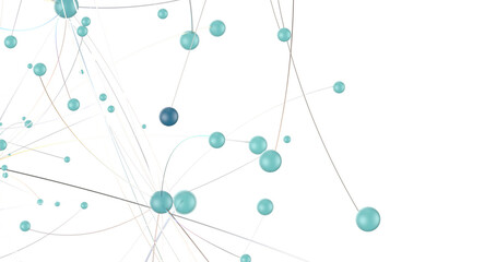 Concept of AI technology, Motion of digital data flow.