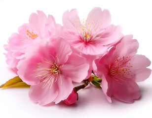 Fototapeta premium sakura flowers of pink color isolated on white background