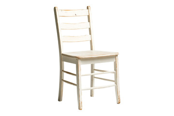 Fototapeta premium White Distressed Wooden Chair