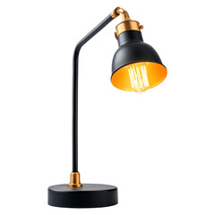 Black and Gold Desk Lamp with Edison Bulb