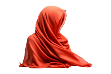 Red Silk Scarf Isolated