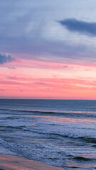 rose sunset over the sea