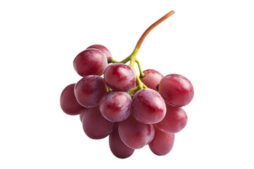 Fototapeta premium Ripe, juicy purple grape cluster isolated on white background