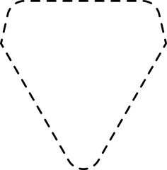 Triangle dash line. Element design