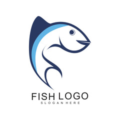 Fototapeta premium Fish logo design simple concept Premium Vector