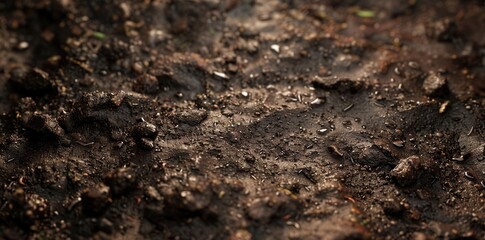 Lush Fertile Ground. Rich, organic, and nutrient-rich soil texture concept