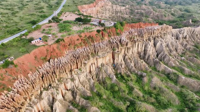 Viewpoint of the Moon in Angola, Luanda, Aerial View