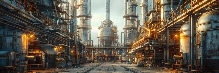 Fototapeta premium Industrial Complex 3D Illustration