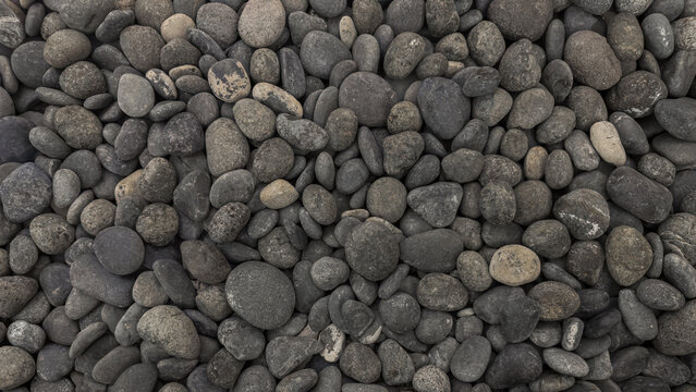Grey Pebbles Texture, Natural Stone Background