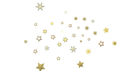 Gilded Wonder: Explore the Magic of a 3D Gold Stars Rain