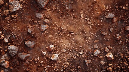 Detailed view of rocky ground with varied pebble textures