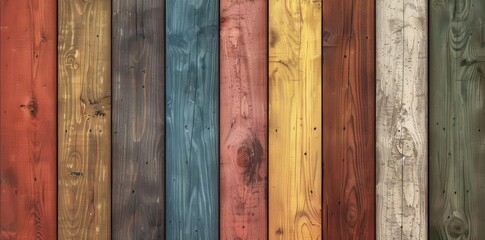 Vibrant Wood Palette. Varied, colorful, and visually appealing wooden texture concept