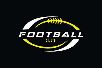 American Football badge logo vector - Rugby logo