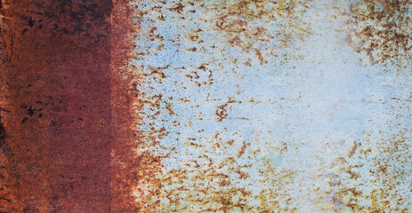 texture of a rusty metal surface close up view worn by the passage of time