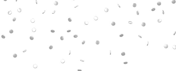 Elegant Embrace: Mesmerizing 3D Illustration Depicting Swirling silver Confetti