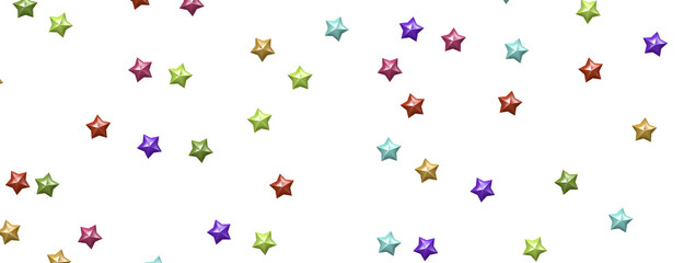 Celestial Cascades: 3D Illustration Conjures a Rainfall of Colorful Stars