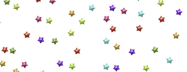 Celestial Cascades: 3D Illustration Conjures a Rainfall of Colorful Stars