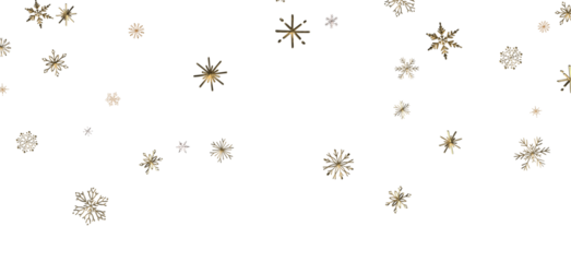 Magical Snowfall: Brilliant 3D Illustration Showcasing Descending Christmas Snowflakes