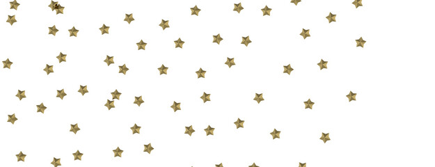 Gleaming Celestial Display: 3D Gold Stars Rain Illustration Mesmerizes