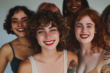 Fototapeta premium Portrait of a Group of women in the studio.