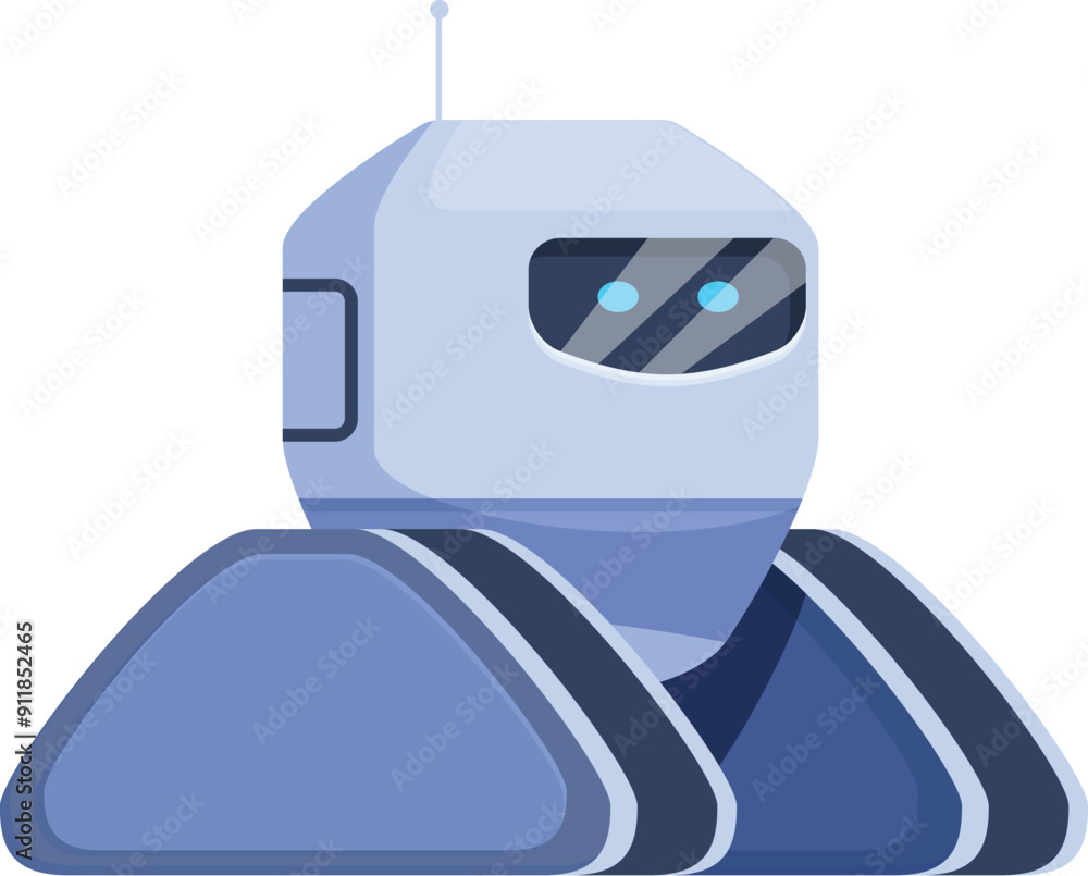 Poster futuristic robot navigating uncharted territories, symbolizing innovation and progress in the field 
