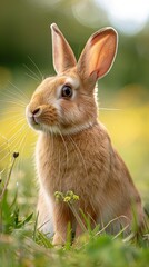 Fototapeta premium rabbit isolated on summer background
