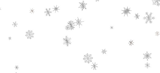 Magical Snowfall: Brilliant 3D Illustration Showcasing Descending Christmas Snowflakes