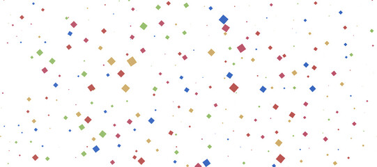  Multicolored confetti on white