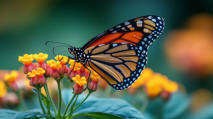 Fototapeta premium Photograph a close-up of a butterfly on a flower