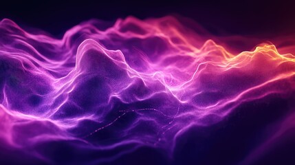 Obraz premium Abstract ultraviolet waveforms glowing, perfect for creating vibrant banners.