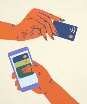 Contactless payment illustration concept
