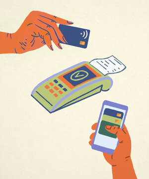 Contactless payment illustration concept
