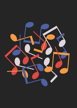 Tangle of musical notes.