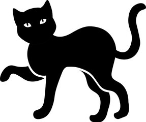 Cat icon. Halloween symbol. Silhouette icon.