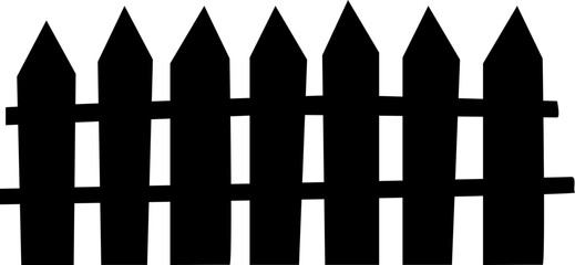 Fence icon. Halloween symbol. Silhouette icon.