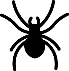 Spider icon. Halloween symbol. Silhouette icon.