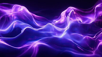 Obraz premium Luminous ultraviolet waves flowing, ideal for creating dynamic textures.